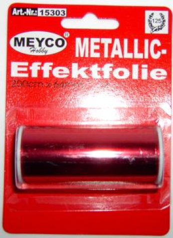 Metallic Effektfolie Rot - 200 x 6,4 cm