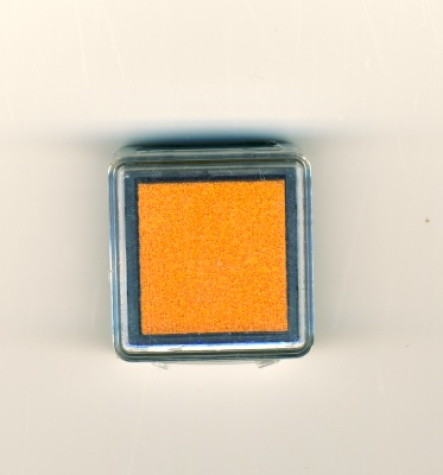 Mini-Stempelkissen orange - 3 x 3 cm mit Klarsichtdeckel