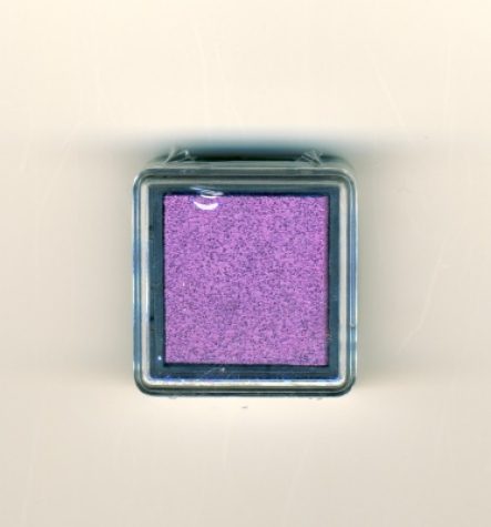 Mini-Stempelkissen rosa - 3 x 3 cm mit Klarsichtdeckel