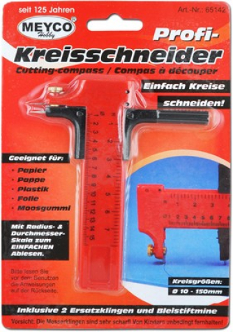 Profi-Kreisschneider - inkl. 2 Ersatzklingen und Bleistiftmine