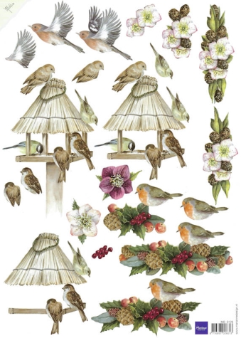 3D Bogen - Marianne Design - Vögel und Blumen