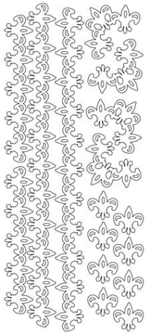 Sticky Shape franz. Lilie <br> doppelseitig klebender Sticker <br> 1 Bogen 10 x 23 cm