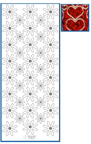 Sticker Blüten - 7007 - hologramm rot