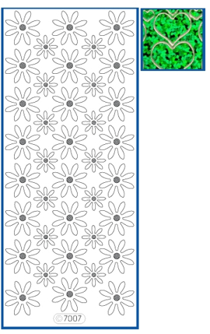 Sticker Blüten - 7007 - hologramm grün