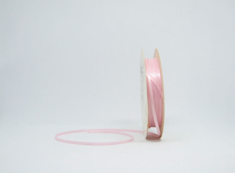 Doppelsatinband 3 mm - rosa - 1 Meter