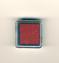 Mini-Stempelkissen rot - 3 x 3 cm mit Klarsichtdeckel