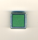 Mini-Stempelkissen apfelgrün - 3 x 3 cm mit Klarsichtdeckel