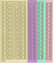 Sticker Lacé Ornamente II - pastell-gelb<br>1 Bogen 10x23cm