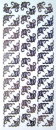 Sticker 58 Ecken - Spiegel-Silber<br>1 Bogen 10x23cm