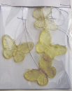 Schmetterlingsanhänger gelb - 4 Stück