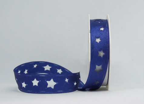 Cutout-Band Sterne blau - 1 Meter