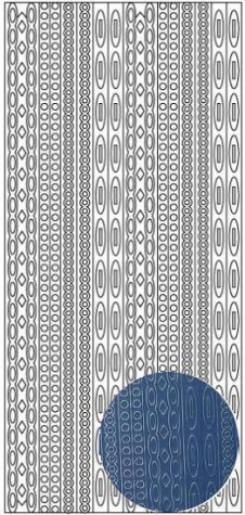 Sticker Bordüren - dunkelblau/klar <br> 1 Bogen 10x23 cm