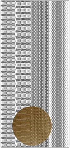 Sticker Wellen-Linien - kupfer/klar <br> 1 Bogen 10x23 cm