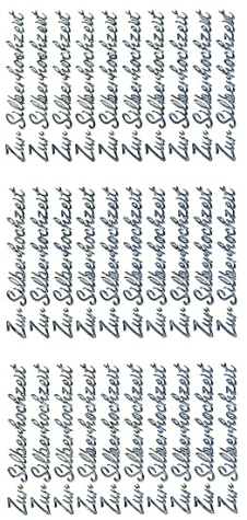 Sticker Zur Silberhochzeit - silber <br> 1 Bogen 10x23 cm