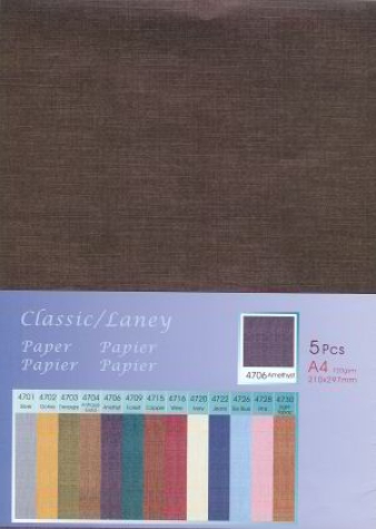 Papier "Classic Laney" - amethyst - 5 Bögen