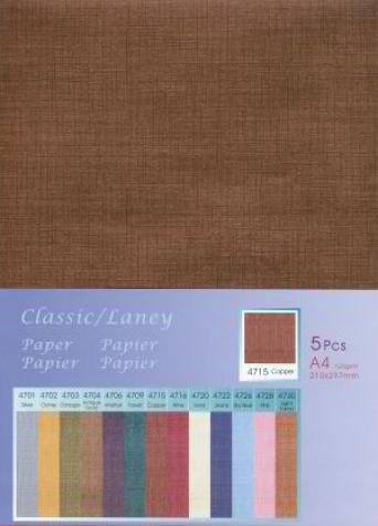 Papier "Classic Laney" - kupfer - 5 Bögen