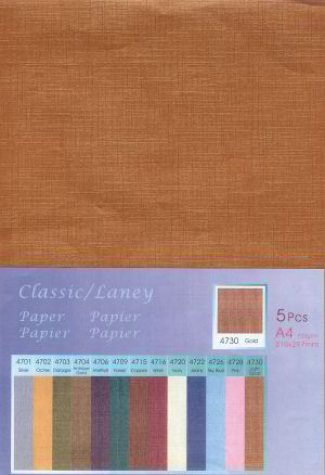 Papier "Classic Laney" - light topaz - 5 Bögen