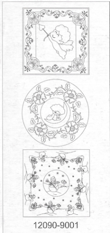 Pergament Design Set Nr. 1 - 3 vorbedruckte Vorlagen