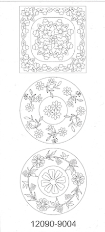 Pergament Design Set Nr. 4 - 3 vorbedruckte Vorlagen