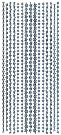 Sticker Stern-Linien - silber   1 Bogen 23x10 cm