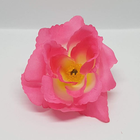 Seidenrosenblüte pink-weiß Ø 8 cm