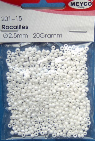 Rocailles Ø 2,5 mm - weiß opak