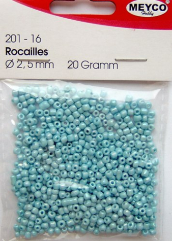 Rocailles Ø 2,5 mm - pastellblau opak irisierend
