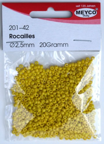 Rocailles Ø 2,5 mm - gelb opak