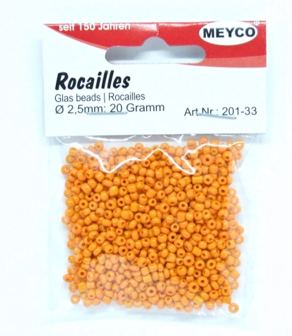 Rocailles Ø 2,5 mm - orange opak