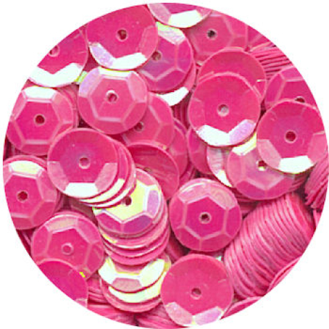 Pailletten gewölbt Ø 6mm - ca. 3.000 Stück- pink irisierend