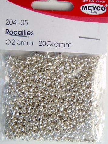 Rocailles Ø 2,5 mm - silber metallic