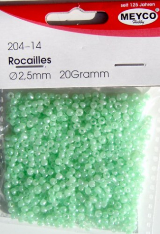 Rocailles Ø 2,5 mm - Ceylon perlmutt hellgrün