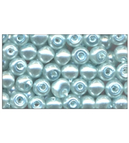 Glasschmuckperlen Ø 4 mm - türkis, Bijouterie Perlen