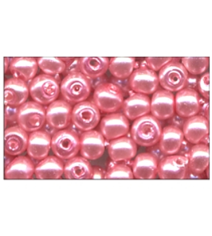 Glasschmuckperlen Ø 4 mm - pink, Bijouterie Perlen