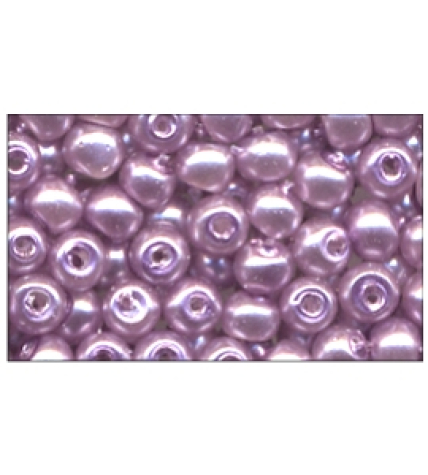 Glasschmuckperlen Ø 6 mm - flieder, Bijouterie Perlen