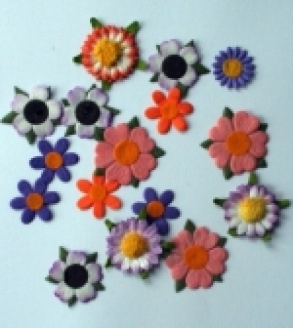 Paper Flowers lila - ca. 15 Stück