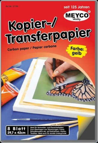 Kopier-/Transferpapier, gelb - 8 Blatt