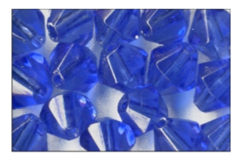 Glasfacetten-Perlen Ø 4 mm - saphir (dunkelblau)