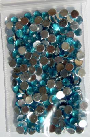 Acryl-Strasssteine rund Ø 4 mm, aquablau - ca. 200 Stück