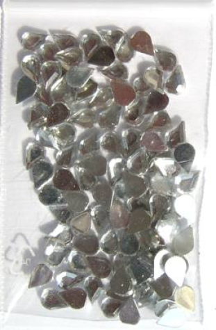 Acryl-Strasssteine Tropfen spitz 4x6 mm, kristall, ca. 100 Stück