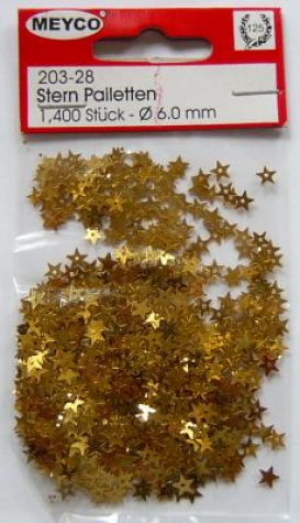 Pailletten 'kleine Sterne' - ca. 1.400 Stück - gold