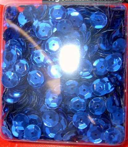 Pailletten gewölbt Ø 6mm - blau - ca. 3.000 Stück