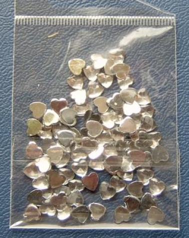 Acryl-Strasssteine Herzen Ø 6 mm, kristall - ca. 50 Stück