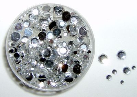 Acryl-Strasssteine Ø 2-4,5 mm sort., kristall - ca. 300 Stück