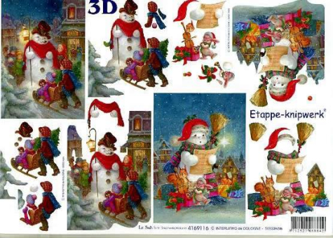 3D Bogen - A4 - Le Suh 4169116 - Weihnachtsschneemann