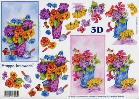 3D Bogen - A4 - Le Suh 4169209 - Blumen in Kanne