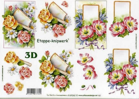 3D Bogen - A4 - Le Suh 4169262 - Blumen mit Karte