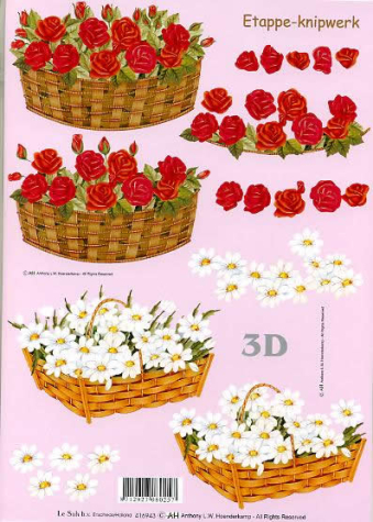 3D Bogen - A4 - Le Suh 416943 - Rosen + Margeriten