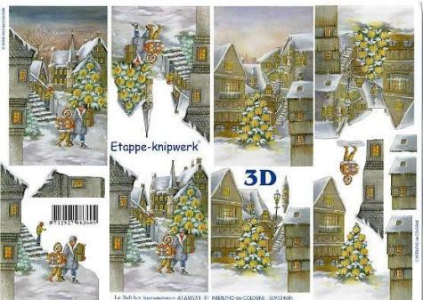 3D Bogen - A4 - Le Suh 4169531 - Weihnachts-Häuschen