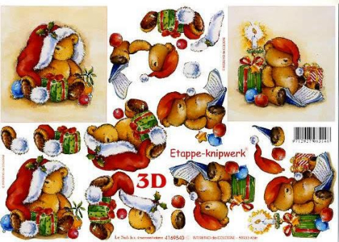 3D Bogen - A4 - Le Suh 4169540 - Weihnachtsbärchen